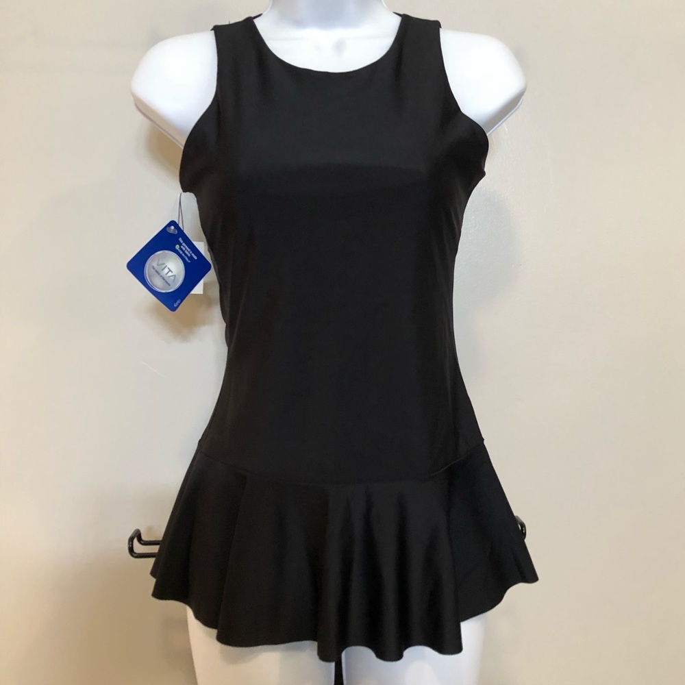 NWT KADYLUXE Black Peplum Athletic Tank S - Picture 4 of 8
